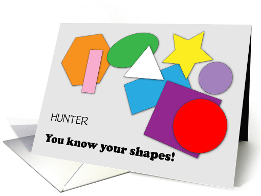 Congrats, Learning Shapes, custom name card (1413500)