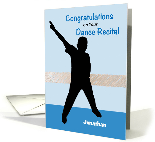 Custom Name Congrats, Dance Recital, boy card (1430254)