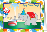 Thinking of You, Circus Camp, elephant, clown card