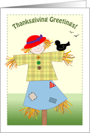 Red Hat Thanksgiving Scarecrow card