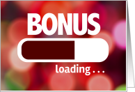 Holiday bonus for employees, computer loading feature card