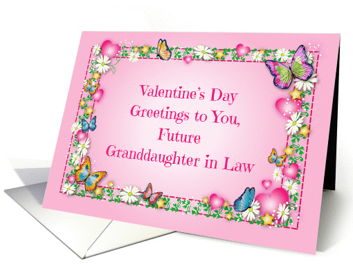 Valentine's Day, future granddaughter in law, butterflies card