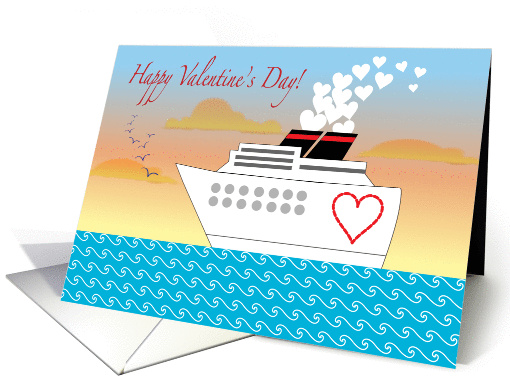Valentine's Day, cruise ship theme, hearts card (1464014)