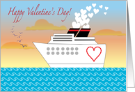 Valentine’s Day, cruise ship theme, hearts card