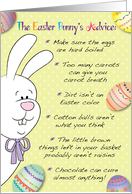 Easter for Two Dads, bunny, eggs, advice card