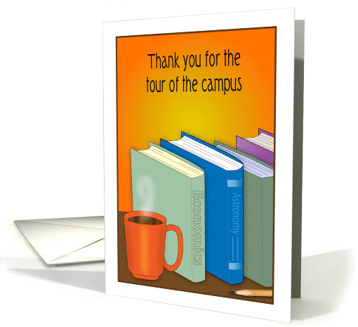 Thank You for the Tour, campus, college or university, books card
