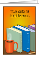 Thank You for the Tour, campus, college or university, books card