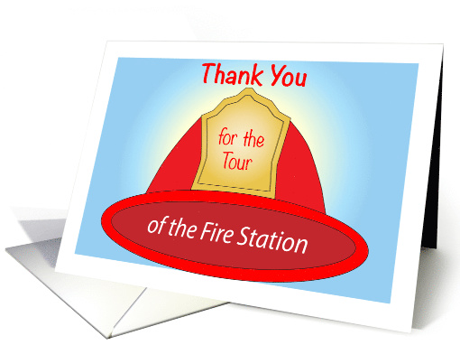 Thank You for the Tour, Fire Station, fireman's hat card (1473846)