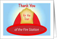 Thank You for the Tour, Fire Station, fireman’s hat card