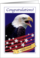 Congratulations, permanent resident, husband, USA, eagle card