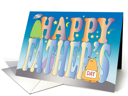 Father's Day, Nephew in Law, aliens, outer space card (1477646)