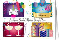 Custom Name Bridal Shower for Great Niece card