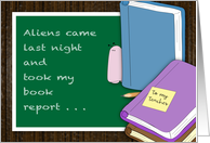April Fools’ Day, to teacher, books, alien bug card