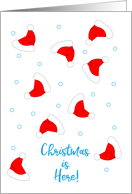 Christmas for Phlebotomist, Santa Hats, Snow Balls card