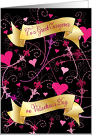 Valentine’s Day for Caregiver, Hearts, Banners card