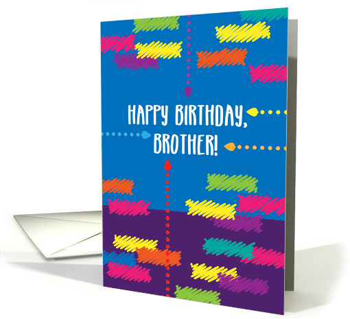 Birthday to Estranged Brother, Abstract Design card (1536814)