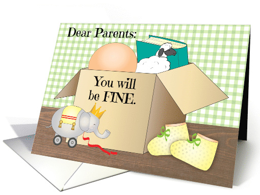 Encouragement for Parents, Toys, Booties card (1571894)