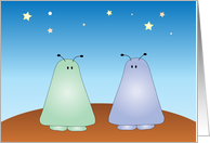 Alien Space Bugs Friendship, Stars card