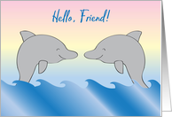 Friendship with Dolphins card
