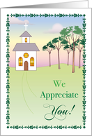 Pastor’s Wife Appreciation, Church, Trees card
