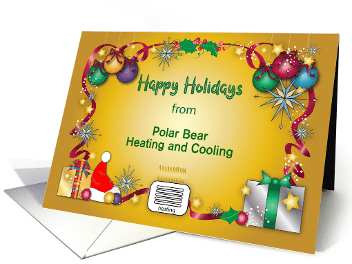 Custom Happy Holidays for HVAC Business card (1579412)