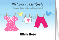 Welcome to Family, Great Great Granddaughter card