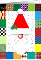 Christmas for Daughter’s Boyfriend, Santa, Quilt card