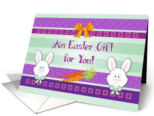 Easter Money/Gift Card Enclosed, Bunnies, Carrots card (1588762)