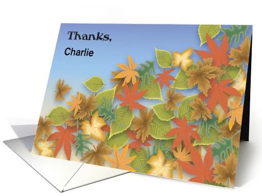 Custom Name Thanks for Cleaning Gutters, Leaves card (1593898)