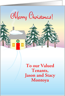 Custom Merry Christmas for Tenant, House card