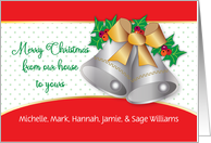Custom From Our House to Yours with Silver Bells card