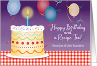 Custom Name Birthday Cake Balloons Recipe card