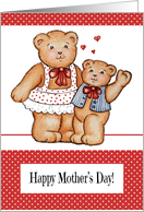 Bears Mother’s Day Hearts card