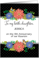 Birth Daughter Custom Name Year Reunion Anniversary card