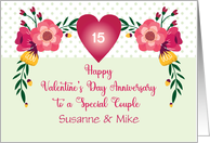 Custom Year Name Valentine’s Anniversary Heart card