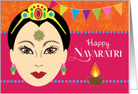 Happy Navaratri Goddess Durga Festival card