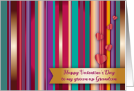 Valentine’s Day For Grown Grandson Hearts card