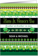 Custom Names Brother And Brother In Law St. Patrick’s Day card