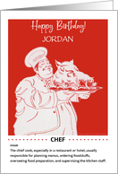 Birthday Custom Name Chef Cook Baker card