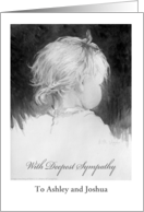 Custom Name Sympathy Loss of Daughter Painting card