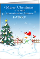 Custom Name Administrative Assistant Business Christmas card