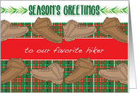 Christmas Hiking Boots Theme card