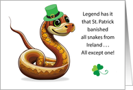 St Patrick’s Day Snake Shamrock card
