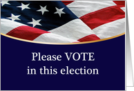Vote In Election USA Flag card