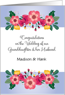 Custom Name Wedding Congratuations Granddaughter card