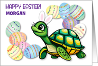 Custom Name Easter Turtle Eggs card
