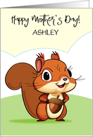 Custom Name Mother’s Day Squirrel card