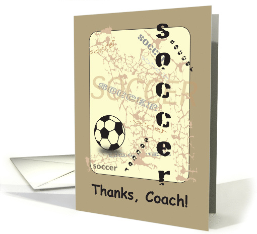 Thank You Soccer Coach Futbol card (522486)