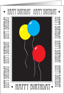 Birthday Co-Worker Balloons card