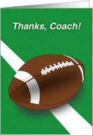 Thank You Football Coach card